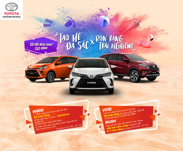 Toyota Cẩm Phả cùng hệ thống đại lý triển khai chương trình ưu đãi lên đến 30 triệu đồng cho Vios và 20 triệu đồng cho Wigo