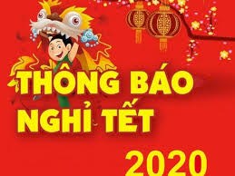 Thông báo nghỉ tết 2020 xuân Canh Tý