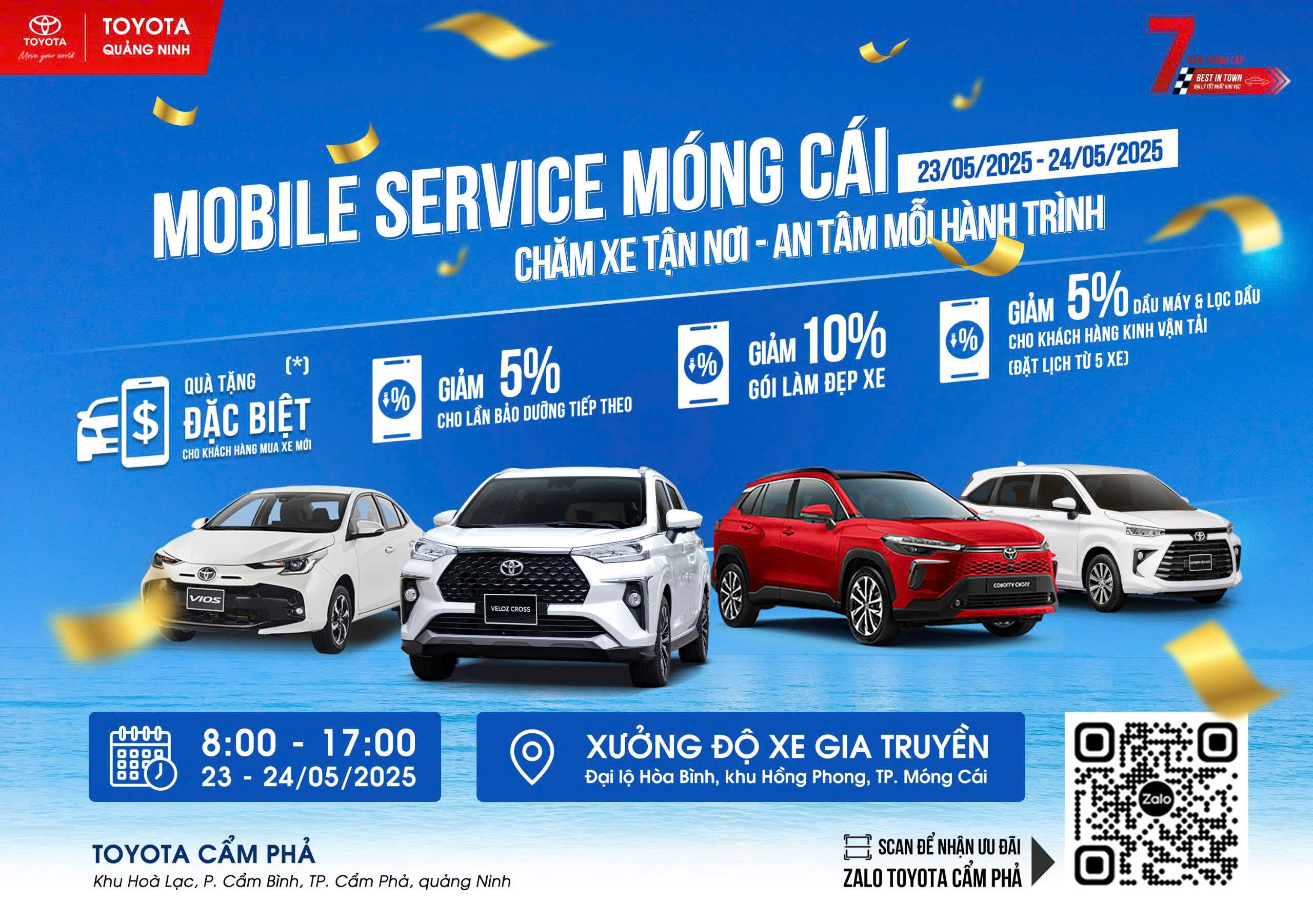 TOYOTA CẨM PHẢ - MOBILE SERVICE MÓNG CÁI