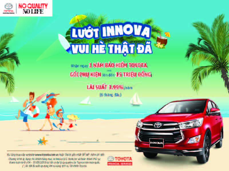 TOYOTA VIỆT NAM TRIỂN KHAI CHƯƠNG TRÌNH KHUYẾN MÃI CHO KHÁCH HÀNG MUA XE INNOVA TRONG THÁNG 4 & 5