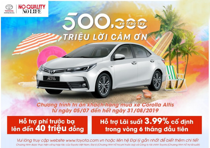 CHƯƠNG TRÌNH KHUYẾN MẠI DÀNH CHO XE COROLLA ALTIS