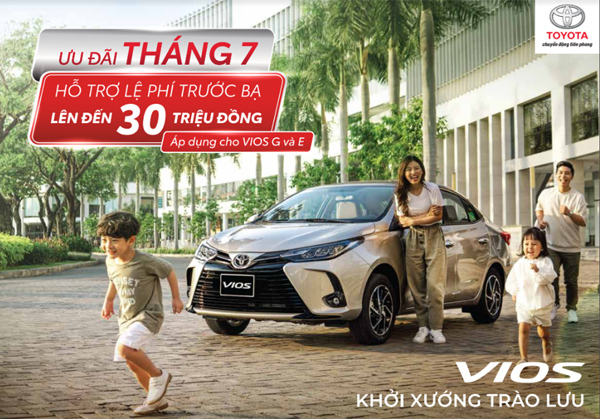 Toyota Việt Nam cùng hệ thống đại lý triển khai chương trình ưu đãi lên đến 30 triệu đồng cho Vios