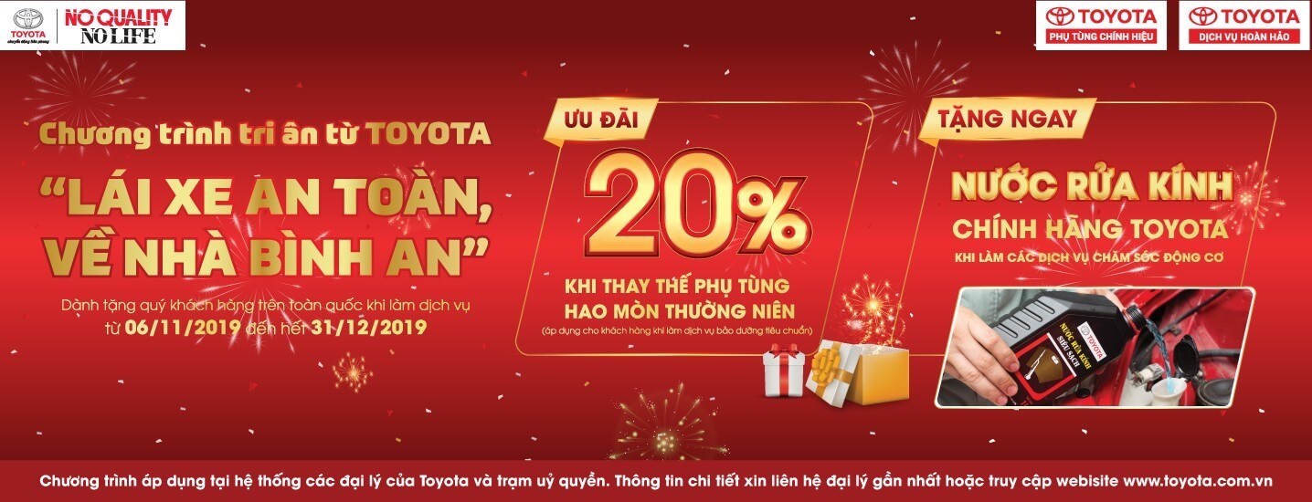 CƠ HỘI NHẬN QUÀ GIÁ TRỊ TỪ TOYOTA - TRI ÂN TỪ TOYOTA
