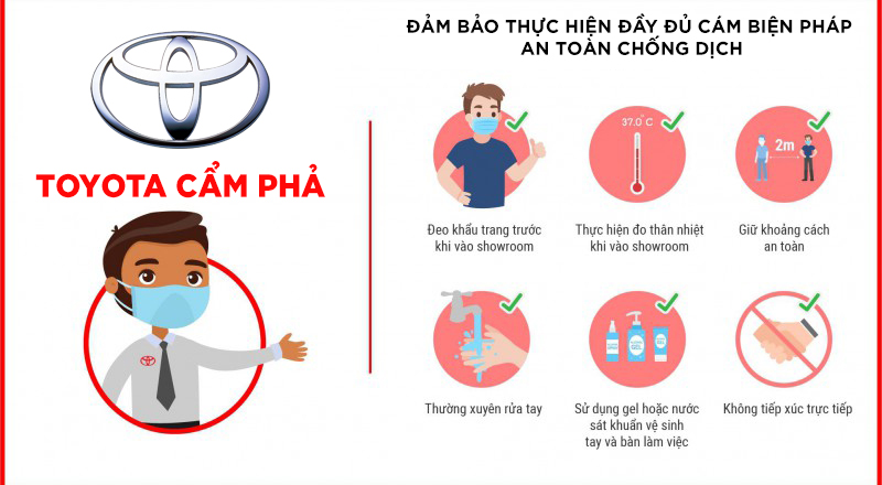 TOYOTA Cẩm Phả tạo môi trường làm việc an toàn trong mùa dịch