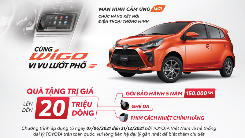 Gia tăng tiện ích và ưu đãi dành cho khách hàng mua xe Wigo phiên bản mới
