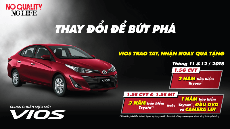 TOYOTA VIỆT NAM TRIỂN KHAI CHƯƠNG TRÌNH “ VIOS TRAO TAY, NHẬN NGAY QUÀ TẶNG”